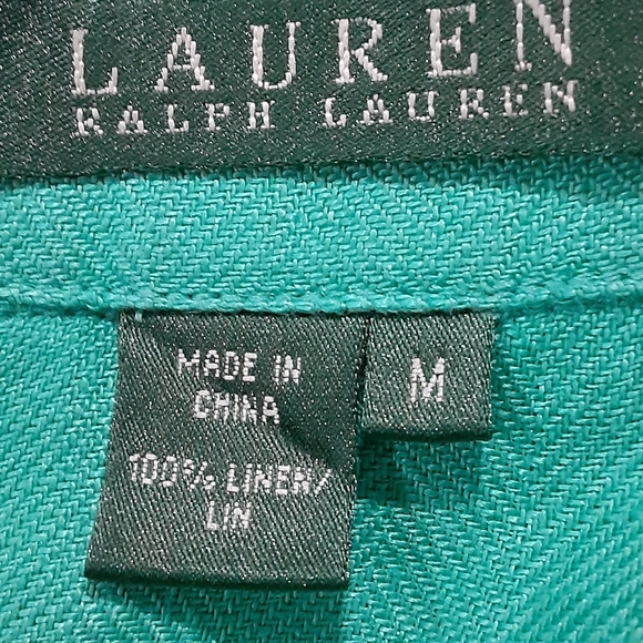 Ralph Lauren 100% linen 3/4 sleeveless shirt - Picture 5 of 5